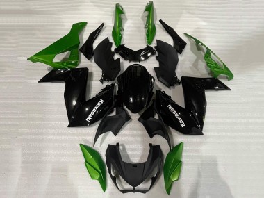 2015-2016 Kawasaki Z250/Z300 Motorcycle Fairing - Green Glossy Black Canada Websites