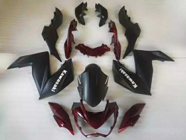 2015-2016 Kawasaki Z250/Z300 Motorcycle Fairings - Matte Black Maroon Red Canada Websites