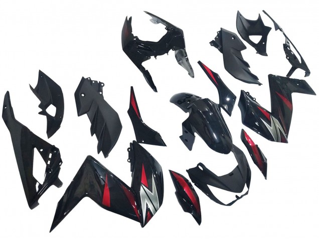 2015-2016 Kawasaki Z250/Z300 Motorcycle Fairings - Glossy Black Red Silver Canada Websites