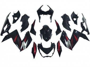 2015-2016 Kawasaki Z250/Z300 Motorcycle Fairings - Glossy Black Red Silver Canada Websites
