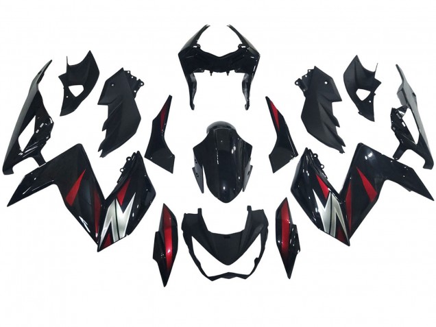 2015-2016 Kawasaki Z250/Z300 Motorcycle Fairings - Glossy Black Red Silver Canada Websites