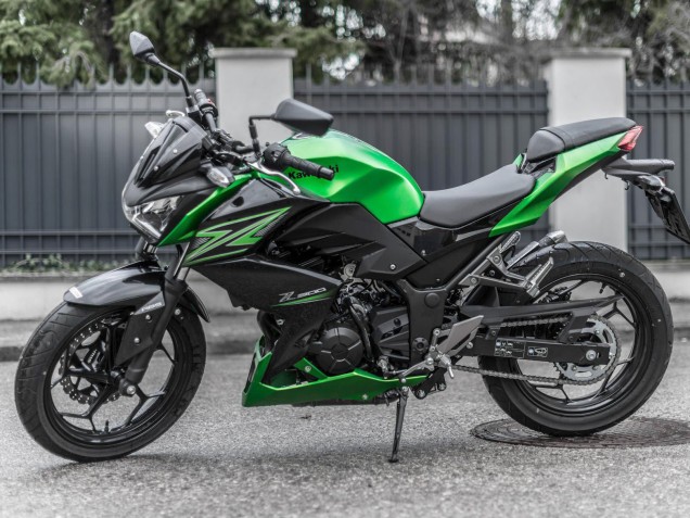 2015-2016 Kawasaki Z250/Z300 Motorcycle Fairing Kits - Green Matte Black Canada Websites