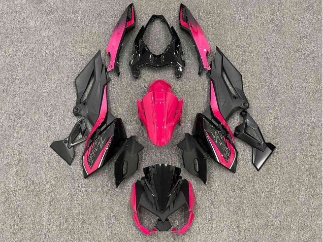2018-2024 Kawasaki Z400 Motorcycle Fairings - Matte Black Bright Pink Canada Websites