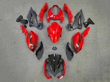 2018-2024 Kawasaki Z400 Motorcycle Fairings - Red Matte Black Canada Websites