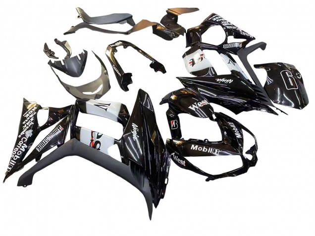 2010-2016 Kawasaki Z1000SX Motorcycle Fairings - Glossy Black Gold White Mobil West Canada Websites