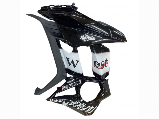 2010-2016 Kawasaki Z1000SX Motorcycle Fairings - Glossy Black Gold White Mobil West Canada Websites