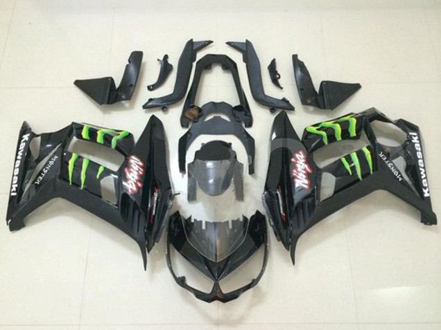 2010-2016 Kawasaki Z1000SX Motorcycle Fairings - Glossy Black Green Monster Canada Websites
