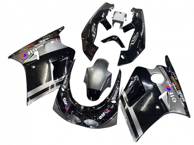 1989-1990 Kawasaki ZXR250 Motorcycle Fairings - Glossy Black Grey Elf Touch4 Bridgestone Canada Websites