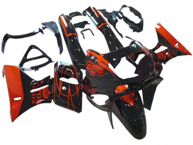 1998-2003 Kawasaki ZZR600 Motorcycle Fairings - Glossy Black Red Corona Extra Canada Websites