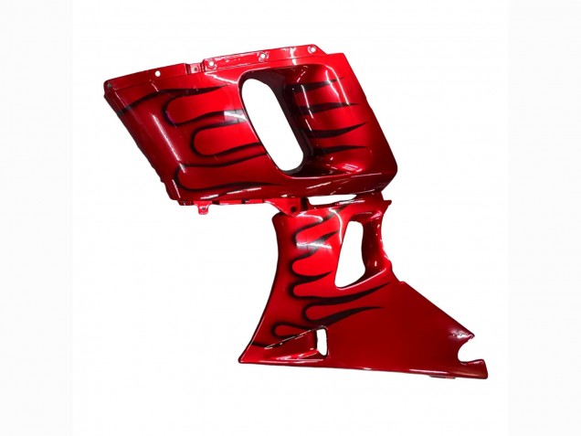 1998-2003 Kawasaki ZZR600 Motorcycle Fairings - Red with Black Flame Canada Websites