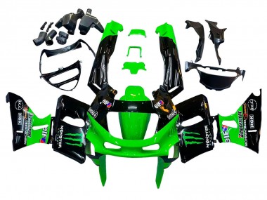 1998-2003 Kawasaki ZZR600 Motorcycle Fairings - Green Black Monster Elf Canada Websites
