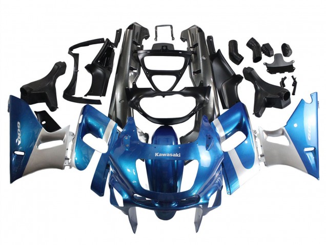 1993-2007 Kawasaki ZZR400 Motorcycle Fairings - Blue Silver Black Canada Websites