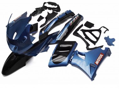 1998-2003 Kawasaki ZZR600 Motorcycle Fairings - Blue Black Red Motul Canada Websites