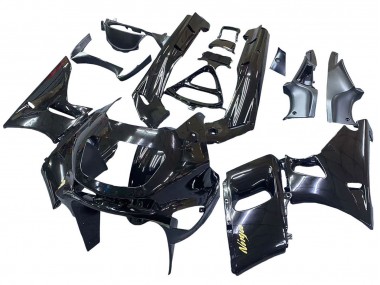 1998-2003 Kawasaki ZZR600 Motorcycle Fairings - Glossy Black Gold Ninja Canada Websites