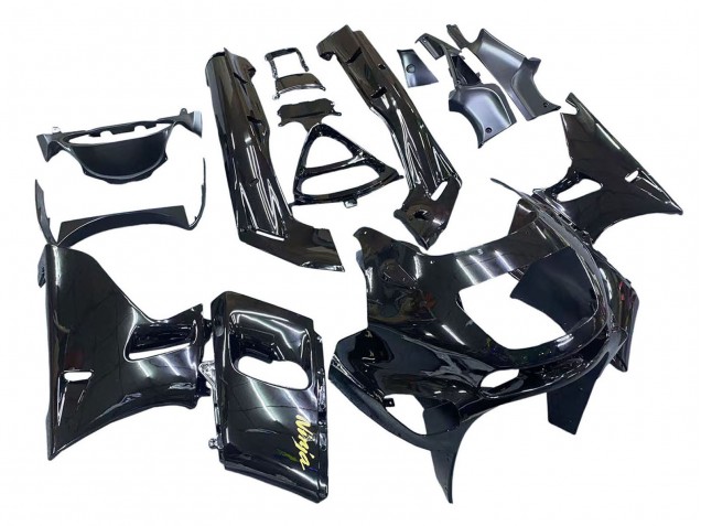 1998-2003 Kawasaki ZZR600 Motorcycle Fairings - Glossy Black Gold Ninja Canada Websites