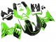 1998-2003 Kawasaki ZZR600 Motorcycle Fairings - Green Glossy Black Flame Canada Websites