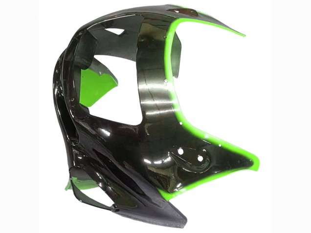 1998-2003 Kawasaki ZZR600 Motorcycle Fairings - Green Glossy Black Flame Canada Websites