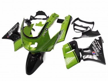 1998-2003 Kawasaki ZZR600 Motorcycle Fairings - Green Glossy Black Elf Touch4 Bridgestone Canada Websites