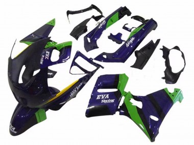 1998-2003 Kawasaki ZZR600 Motorcycle Fairings - Green Dark Blue Purple Trick Star Eva Racing Canada Websites