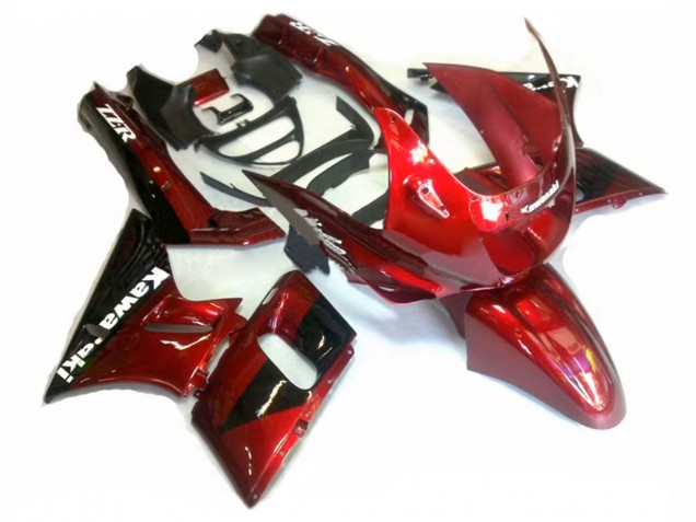 1993-2007 Kawasaki ZZR400 Motorcycle Fairings - Red Glossy Black Canada Websites