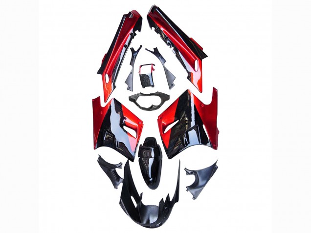 1990-1992 Kawasaki ZZR1100 Motorcycle Fairings - Red Glossy Black Canada Websites