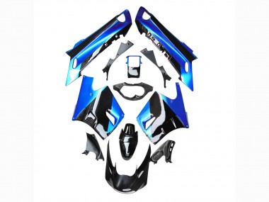 1990-1992 Kawasaki ZZR1100 Motorcycle Fairing - Blue Glossy Black Canada Websites