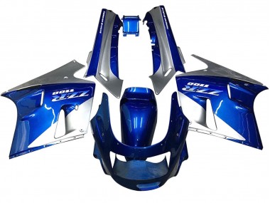 1990-1992 Kawasaki ZZR1100 Motorcycle Fairings - Blue White Grey Canada Websites