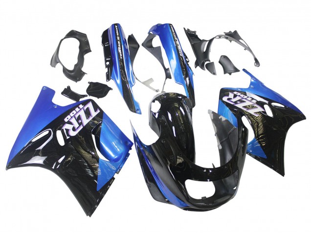 1990-1992 Kawasaki ZZR1100 Motorcycle Fairings - Blue Glossy Black Canada Websites