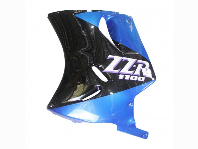 1990-1992 Kawasaki ZZR1100 Motorcycle Fairings - Blue Glossy Black Canada Websites