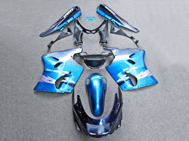 1993-2003 Kawasaki ZZR1100 Motorcycle Fairings - Glossy Blue Grey Canada Websites