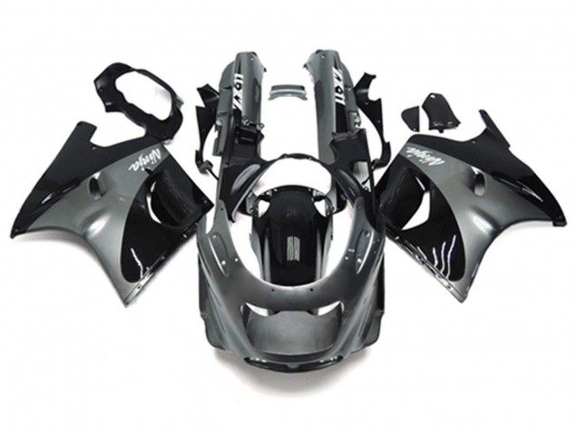 1993-2003 Kawasaki ZZR1100 Motorcycle Fairings - Grey Black Ninja Canada Websites