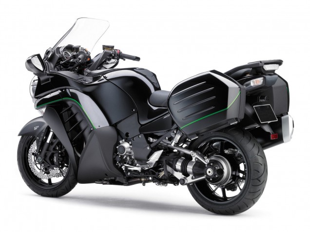 2007-2009 Kawasaki GTR1400/ZG1400 Motorcycle Fairings - Matte Black Green Line Canada Websites