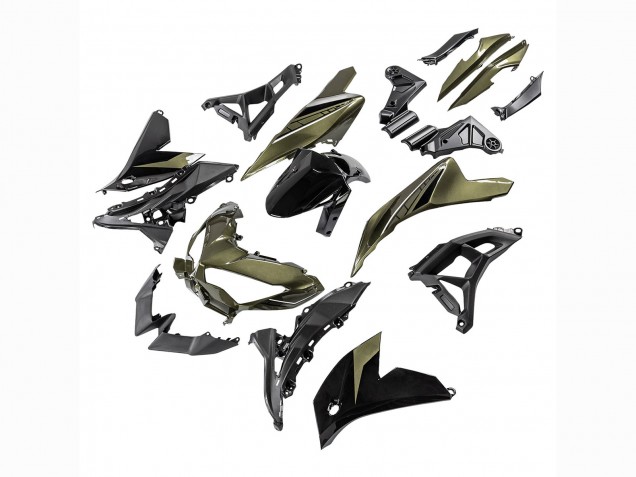 2022-2025 Kawasaki Versys 650 Motorcycle Fairings - Dark Green Black Canada Websites