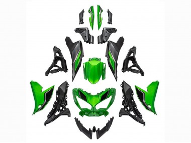 2022-2025 Kawasaki Versys 650 Motorcycle Fairings - Green Glossy Black Canada Websites