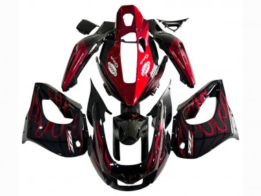 1997-2007 Yamaha YZF 1000R Thunderace Motorcycle Fairing Kits - Black with Red Flame Canada Websites