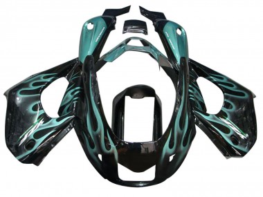 1997-2007 Yamaha YZF 1000R Thunderace Motorcycle Fairings - Glossy Black with Blue Flame Canada Websites