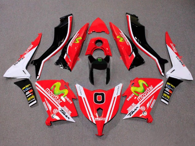 2012-2014 Yamaha TMAX530 Motorcycle Fairings - Red White ENEOS MoviStar Yamalube Canada Websites