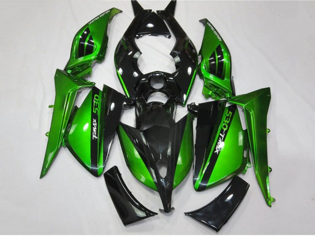 2012-2014 Yamaha TMAX530 Motorcycle Fairings - Glossy Green Black Canada Websites