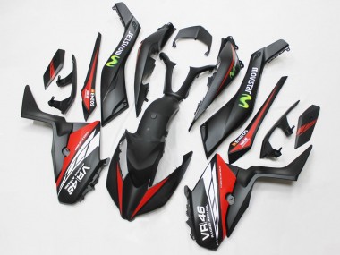 2017-2021 Yamaha XMAX300 Motorcycle Fairings - Matte Black Red MoviStar ENEOS 46 Canada Websites