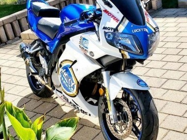 2003-2013 Suzuki SV650 Motorcycle Fairings - White Blue Lucky Strike Motul Canada Websites