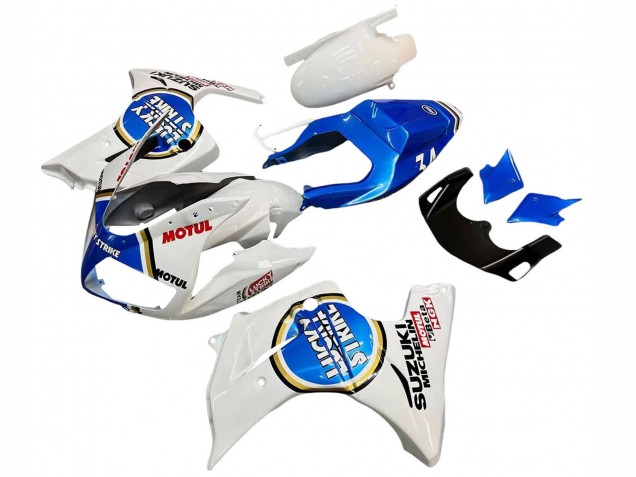 2003-2013 Suzuki SV650 Motorcycle Fairings - White Blue Lucky Strike Motul Canada Websites