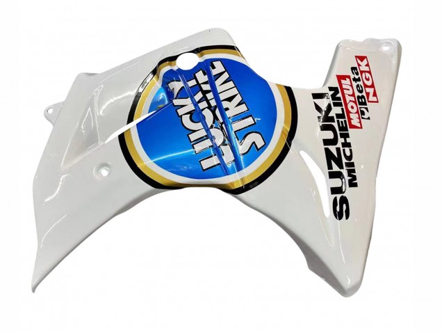 2003-2013 Suzuki SV650 Motorcycle Fairings - White Blue Lucky Strike Motul Canada Websites