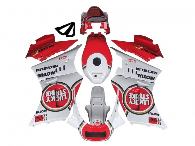 1984-1987 Suzuki RG400 RG500 RG400/500 Motorcycle Fairings - White Red Lucky Strike Motul Michelin Canada Websites