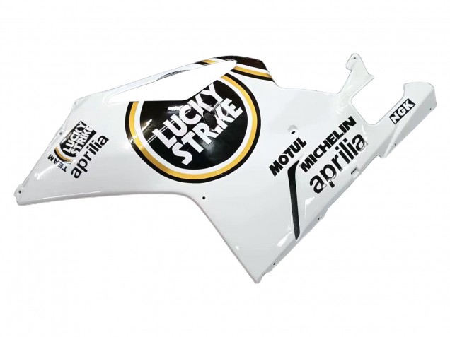 2003-2006 Aprilia RSV1000 Motorcycle Fairings - White Black Lucky Strike Motul Michelin Canada Websites
