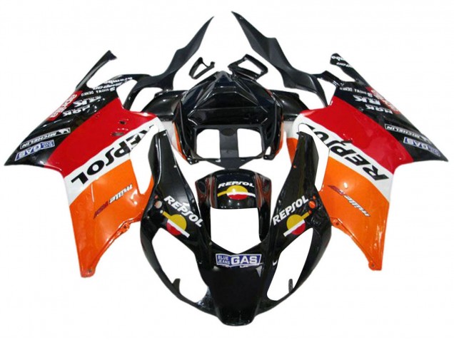 2003-2006 Aprilia RSV1000 Motorcycle Fairings - Orange White Red Black Repsol Canada Websites