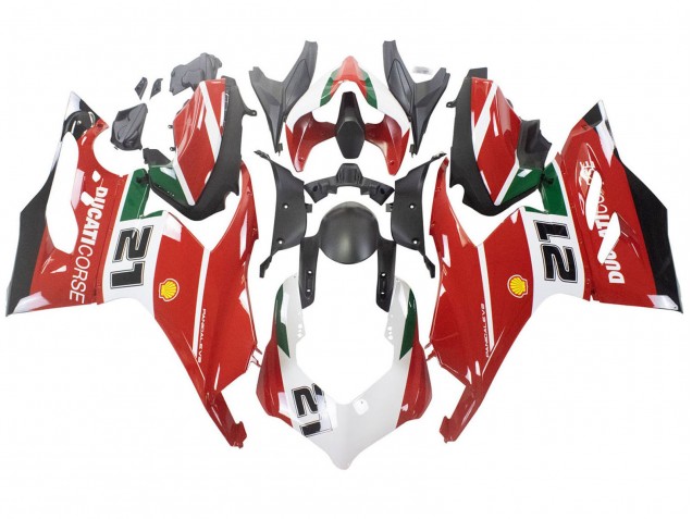 2020-2024 Ducati Panigale V2 Motorcycle Fairings - White Red Green Matte Black Corse 21 Canada Websites