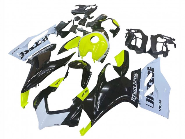 2020-2024 Ducati Panigale V2 Motorcycle Fairings - White Lime Green Glossy Black Stein Dinse VR 46 Canada Websites