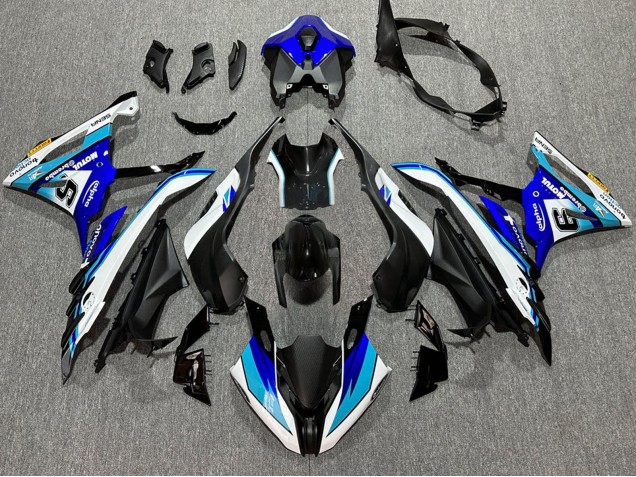 2023-2024 BMW S1000RR Motorcycle Fairings - White Blue Matte Black Motul Canada Websites