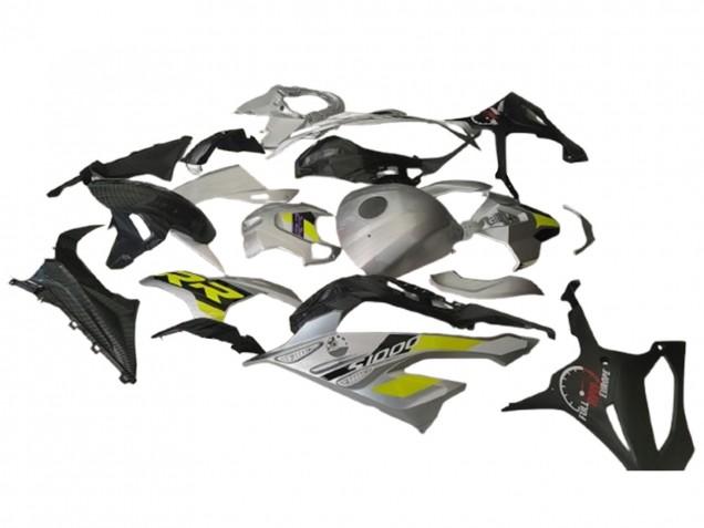 2023-2024 BMW S1000RR Motorcycle Fairings - Silver Yellow Carbon Fiber Canada Websites