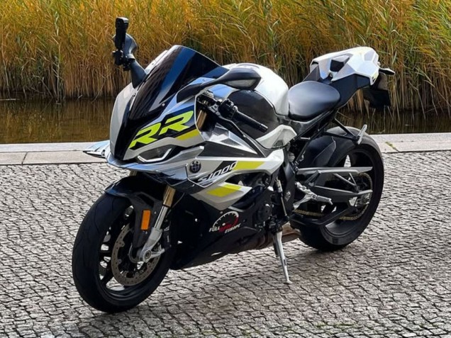 2023-2024 BMW S1000RR Motorcycle Fairings - Silver Yellow Carbon Fiber Canada Websites
